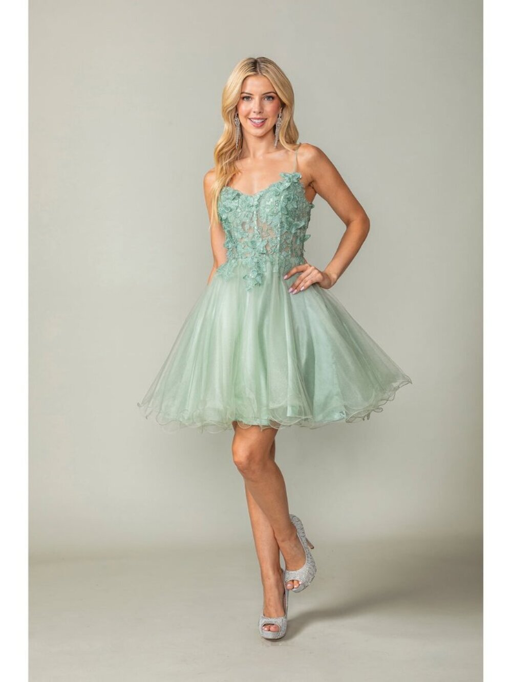 NEW SAGE Evening Gown Floor Length Formal Elegant Stunning 3341